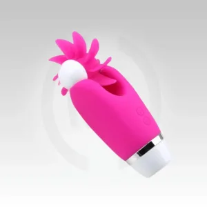 Pink Tongue Licking Rotating Vibrator with flexible rotating tongue design and powerful vibration features for adult shoppers across India