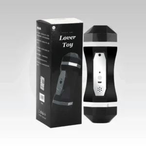 Vibrating Masturbator Cup with 10 vibration modes shown with retail packaging for discreet adult shopping in Kanpur, Uttar Pradesh, India