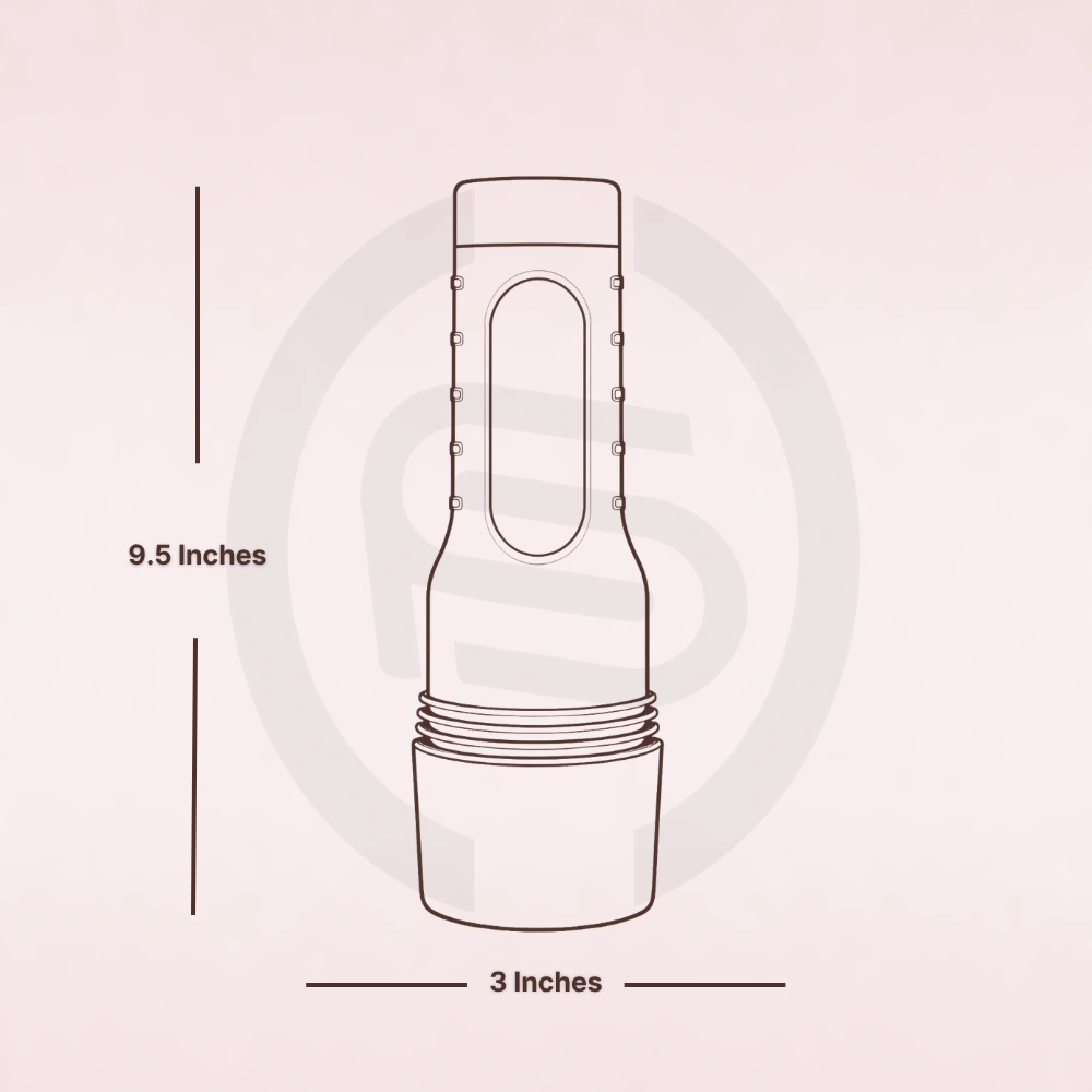 ASA AKIRA Exclusive Masturbator-8 ASA AKIRA masturbator dimensions illustration