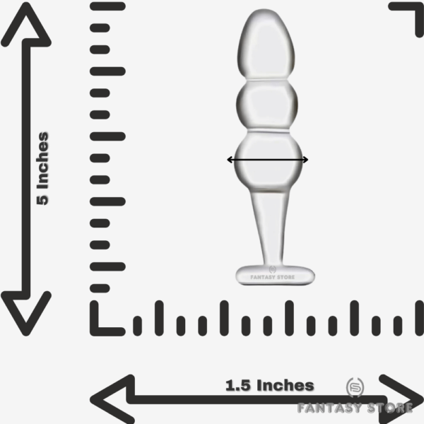 Elegant Crystal Glass Anal Beads Plug measurement guide