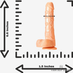 Realistic Vibrating Dildo with Remote Control - size guide