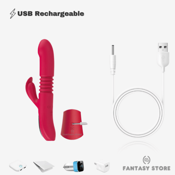 usb rechargeable thrusting rabbit vibrator