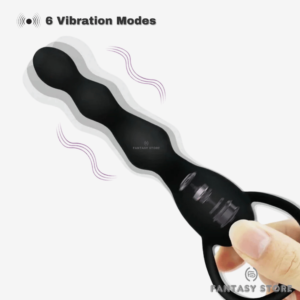 Velvet Silicone Vibrating Anal Beads its showing how it vibrates