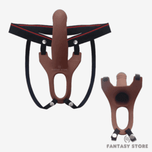 MaxCurve Hollow Strap-On Dildo front and back view