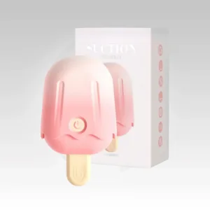 Ice-Lolly Clitoral Suction Vibrator in pink with premium product packaging and compact popsicle-inspired design, available in Chennai, India