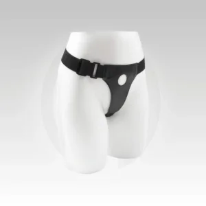 StrapEase Adjustable Strap-On Harness Belt worn on a display mannequin showing overall fit and design.