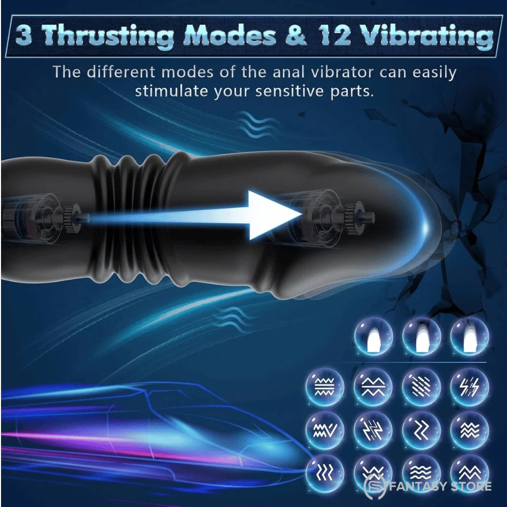 unleash-thrustpro-multiple-stimulation-prostate-massager-pune Unleash ThrustPro dual cock ring prostate massager combining thrusting, vibration and cock ring stimulation, available in Pune, Maharashtra.