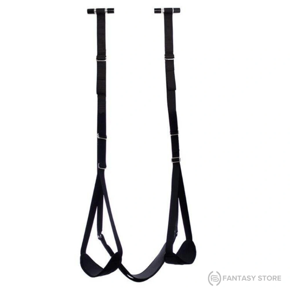 Premium BDSM Door Sex Swing featuring adjustable nylon straps, padded seat, and comfortable foot supports.