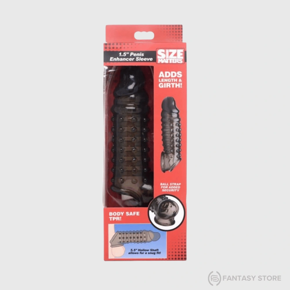 ribbed-dotted-penis-enhancer-sleeve-packaging-vadodara Ribbed & Dotted Penis Enhancer Sleeve packaging showing textured enhancer design and ball strap for added security in Vadodara, Gujarat, India