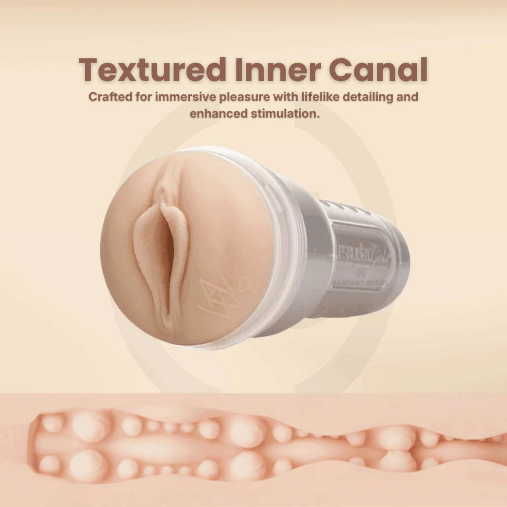 Angela White Exclusive masturbator featuring a textured inner canal for enhanced stimulation, available across India.