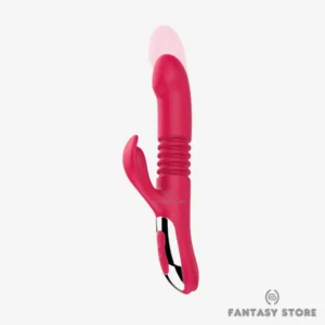 thrusting rabbit vibrator in red color