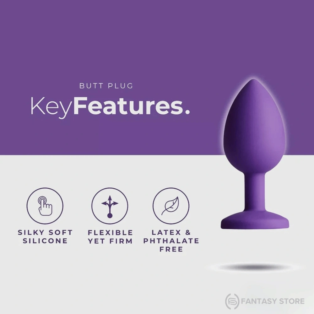 GemGlow Silicone Pleasure Anal Plug made from silky soft, flexible, latex-free and phthalate-free silicone, available in Delhi, India