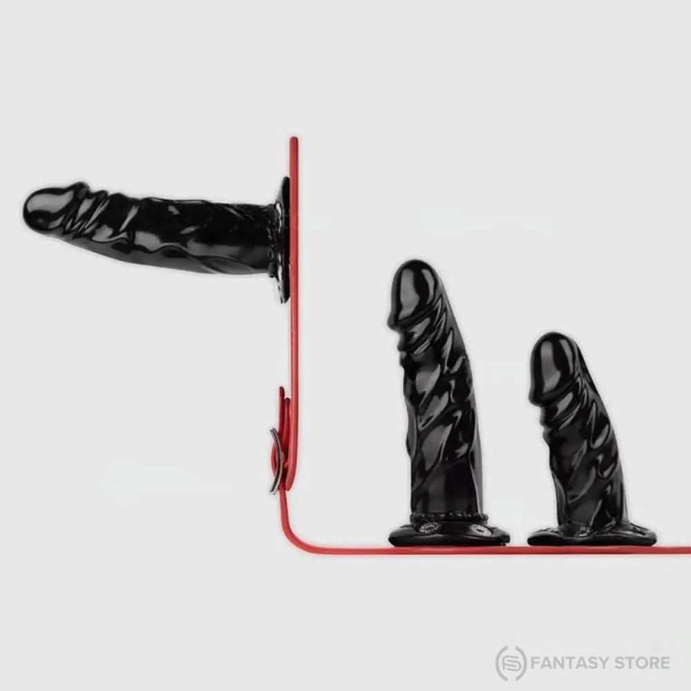 QueenX Triple Attachment Harness Kit with multiple attachment options and interchangeable black attachments.