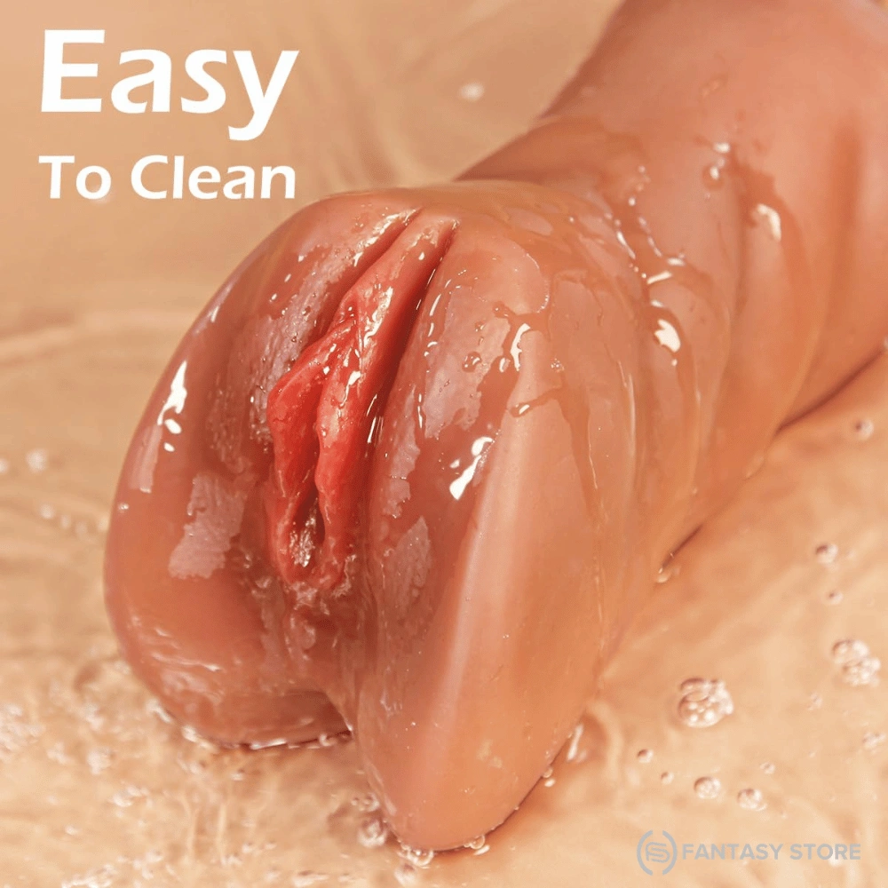 BrownVelvet Triple Texture Pocket Pussy Masturbator easy-to-clean waterproof Silicone sleeve for hygienic use – buy premium male sex toy online in India.