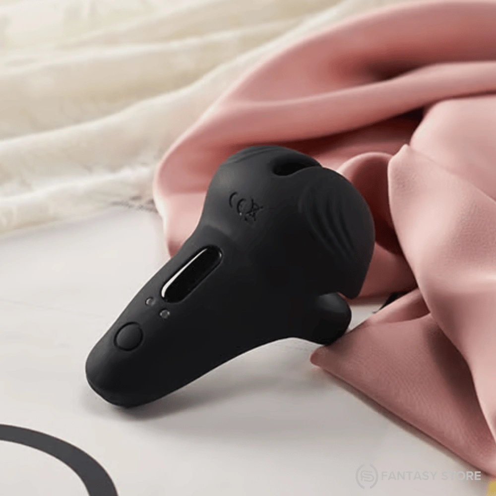 OrbitTouch Double Stimulation Vibrating Cock Ring with premium ergonomic body-safe silicone design for discreet storage and couples intimacy.