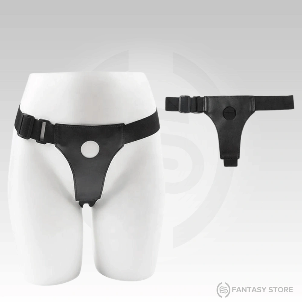 StrapEase Adjustable Strap-On Harness Belt with adjustable waist straps and O-ring front support.
