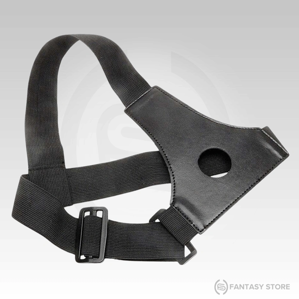 Side profile of StrapEase Adjustable Strap-On Harness Belt with adjustable waist and support straps.