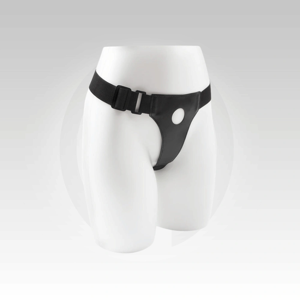 StrapEase Adjustable Strap-On Harness Belt worn on a display mannequin showing overall fit and design.