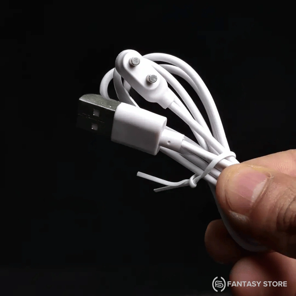 TwinDrive Dual Motion Automatic Masturbator with magnetic USB charging cable for convenient rechargeable use. Buy adult toys online in India.